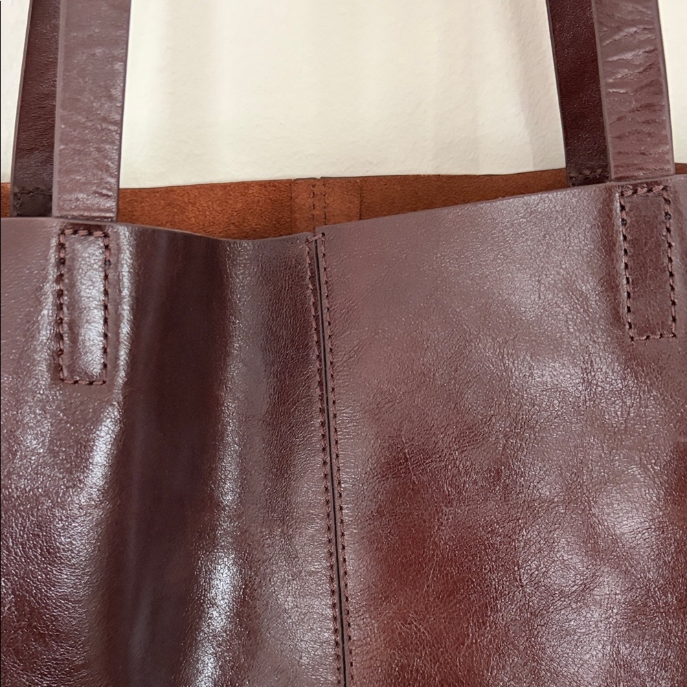 Zara cow leather oversized tote bag - Picture 3 of 8